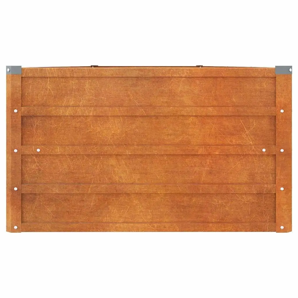 Garden Raised Bed Planter Brown 400x80x45cm Corten Steel Weathering Outdoor