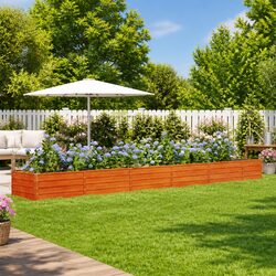 Compact Corten Steel Raised Bed for Efficient Gardening
