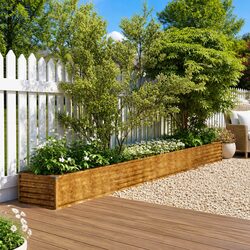 Corten Steel Raised Bed Planter for Your Garden 482x50x36 cm