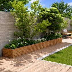 Compact Corten Steel Raised Bed Planter for Easy Gardening
