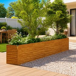 Corten Steel Raised Bed Planter: Reliable & Simple 482x50x69cm