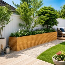Your Friendly Corten Steel Raised Bed Planter 578x50x69cm