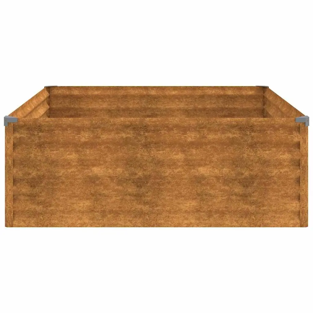 Garden Raised Bed Brown 100x100x36 cm Corten Steel Planter Box Outdoor