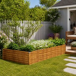 Corten Steel Garden Planter Box for Versatile Use