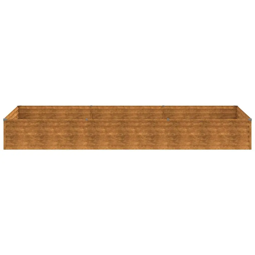 Garden Raised Bed Brown 291x100x36 cm Weathering Steel Planter Box Outdoor Patio Flower