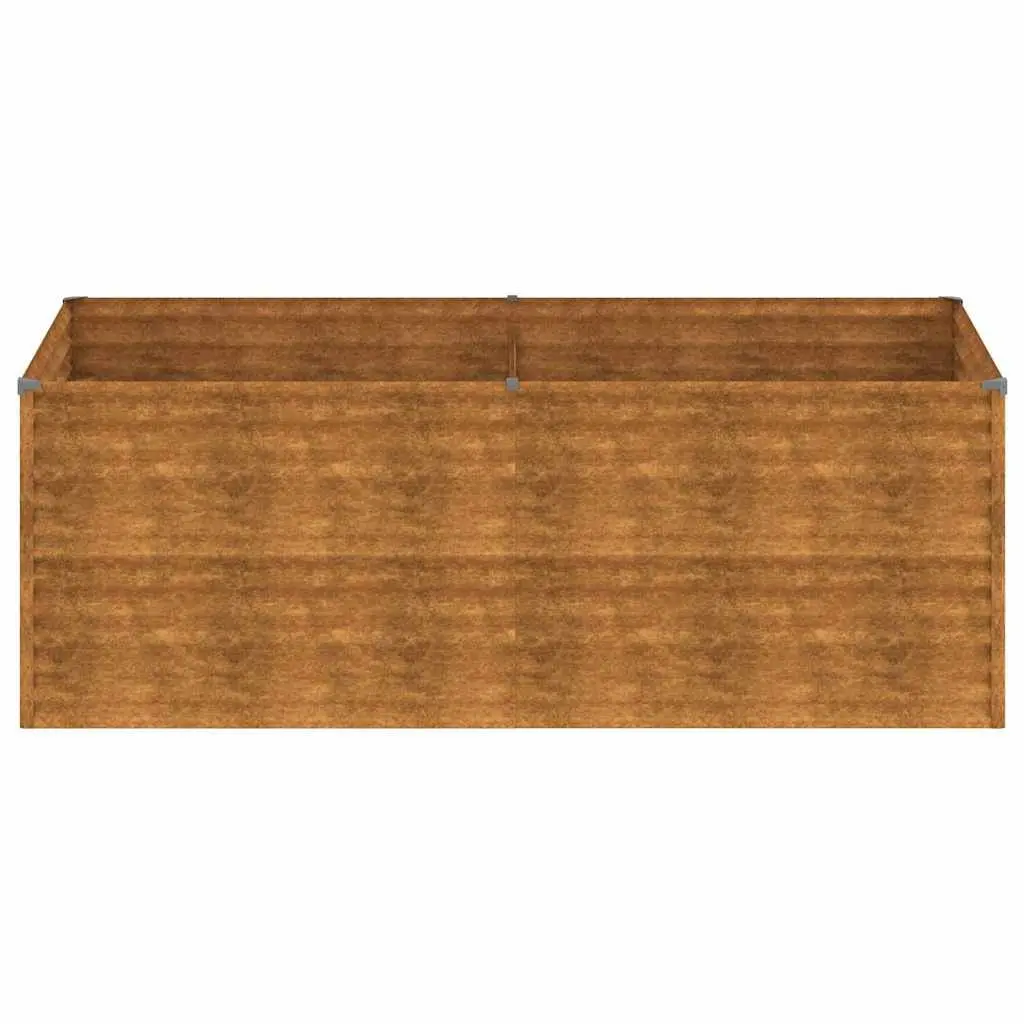 Raised Garden Bed Planter Box Brown 196x100x69 cm Weathering Steel Construction