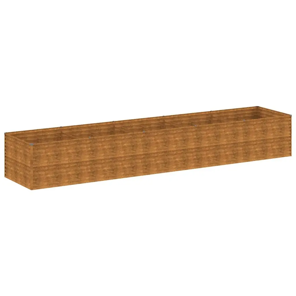 Garden Raised Bed Brown 479x100x69cm Corten Steel Planter Box