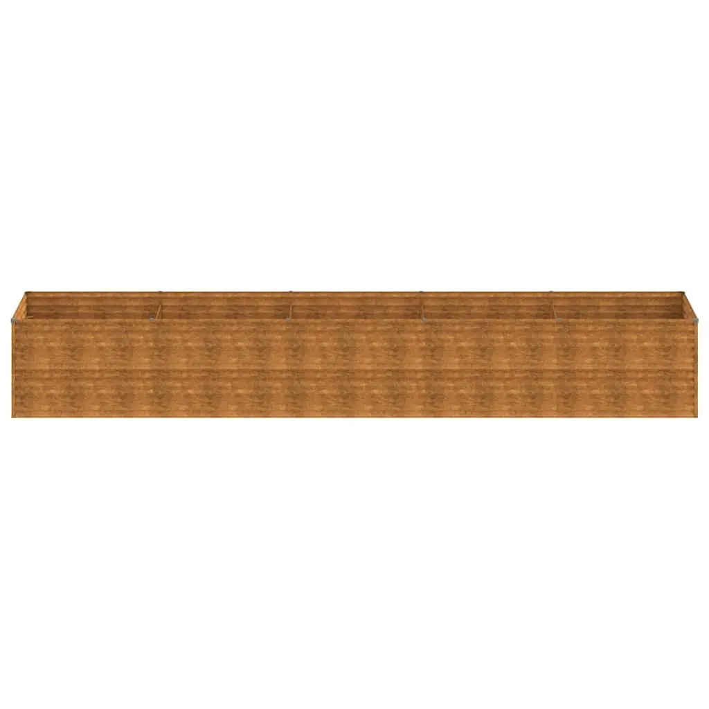 Garden Raised Bed Brown 479x100x69cm Corten Steel Planter Box