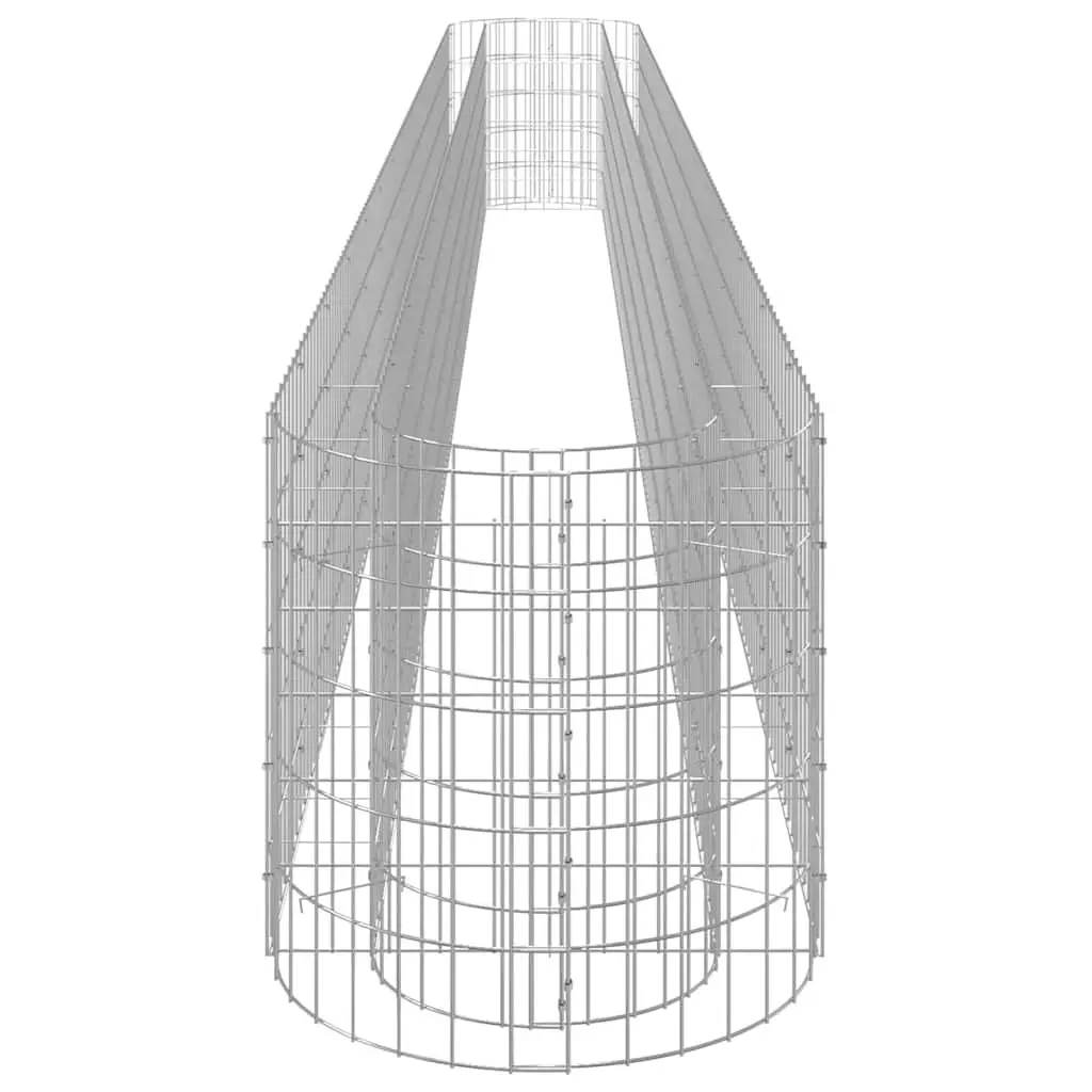 Gabion Raised Bed Silver 540x50x50cm Weather-resistant Galvanised Iron Garden Planter