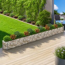 Gabion Raised Bed: Galvanised Iron, Perfect for Gardens 610x50x50 cm