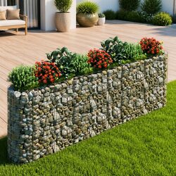 Your Friendly Gabion Raised Bed Garden Planter 330x50x100cm