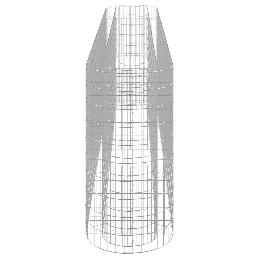 Gabion Raised Bed Silver 330x50x100cm Rustproof Weather-resistant Galvanised Iron Garden Planter Border Flower Box