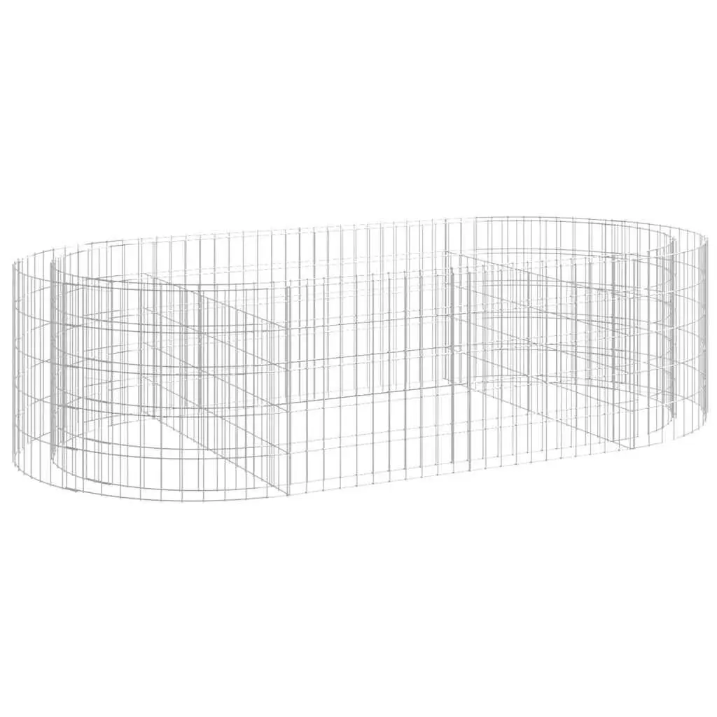 Gabion Raised Garden Bed Silver 200x100x50cm Galvanised Iron Planter Box