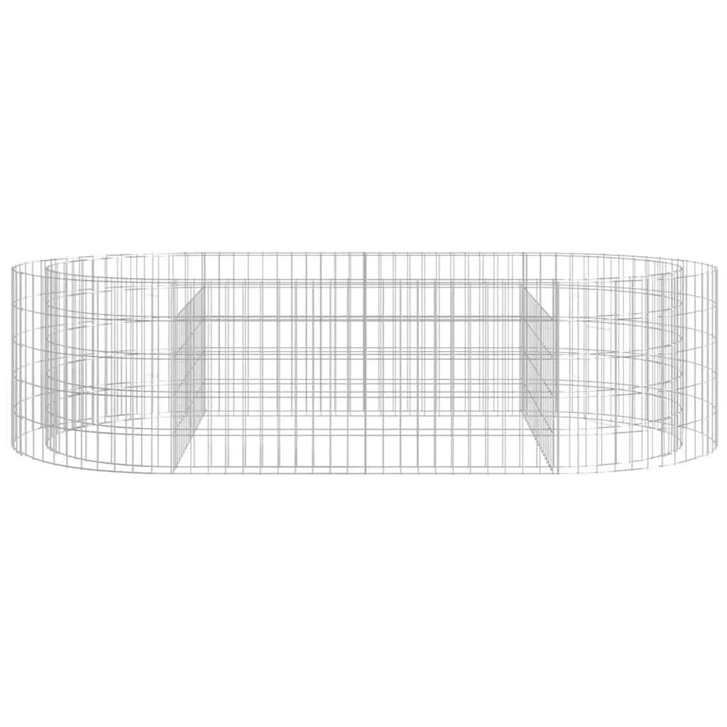 Gabion Raised Garden Bed Silver 200x100x50cm Galvanised Iron Planter Box