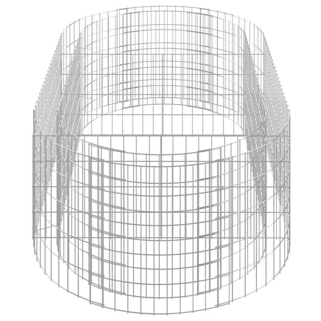 Gabion Raised Garden Bed Silver 200x100x50cm Galvanised Iron Planter Box