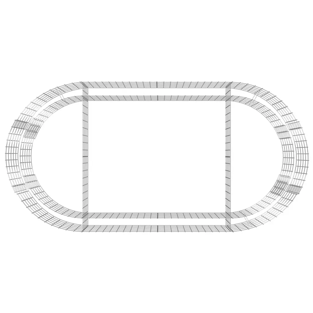 Gabion Raised Garden Bed Silver 200x100x50cm Galvanised Iron Planter Box