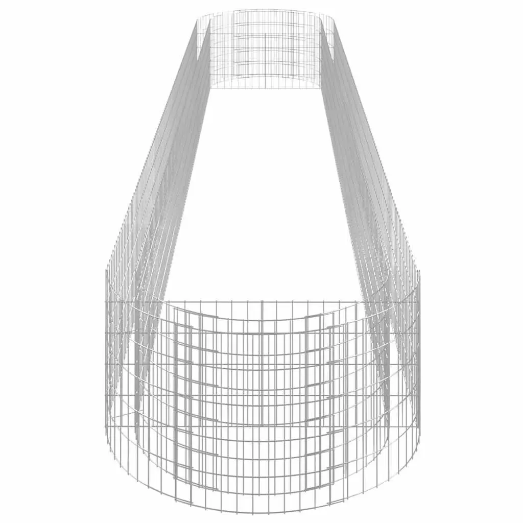 Gabion Raised Bed Silver 600x100x50cm Weather Resistant Galvanised Iron Garden Planter