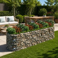 Gabion Raised Bed for Plants and Flowers 400x100x100 cm