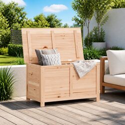 Outdoor Storage Box 100x50x56 cm Solid Fir Wood Garden Patio Cushion Organiser