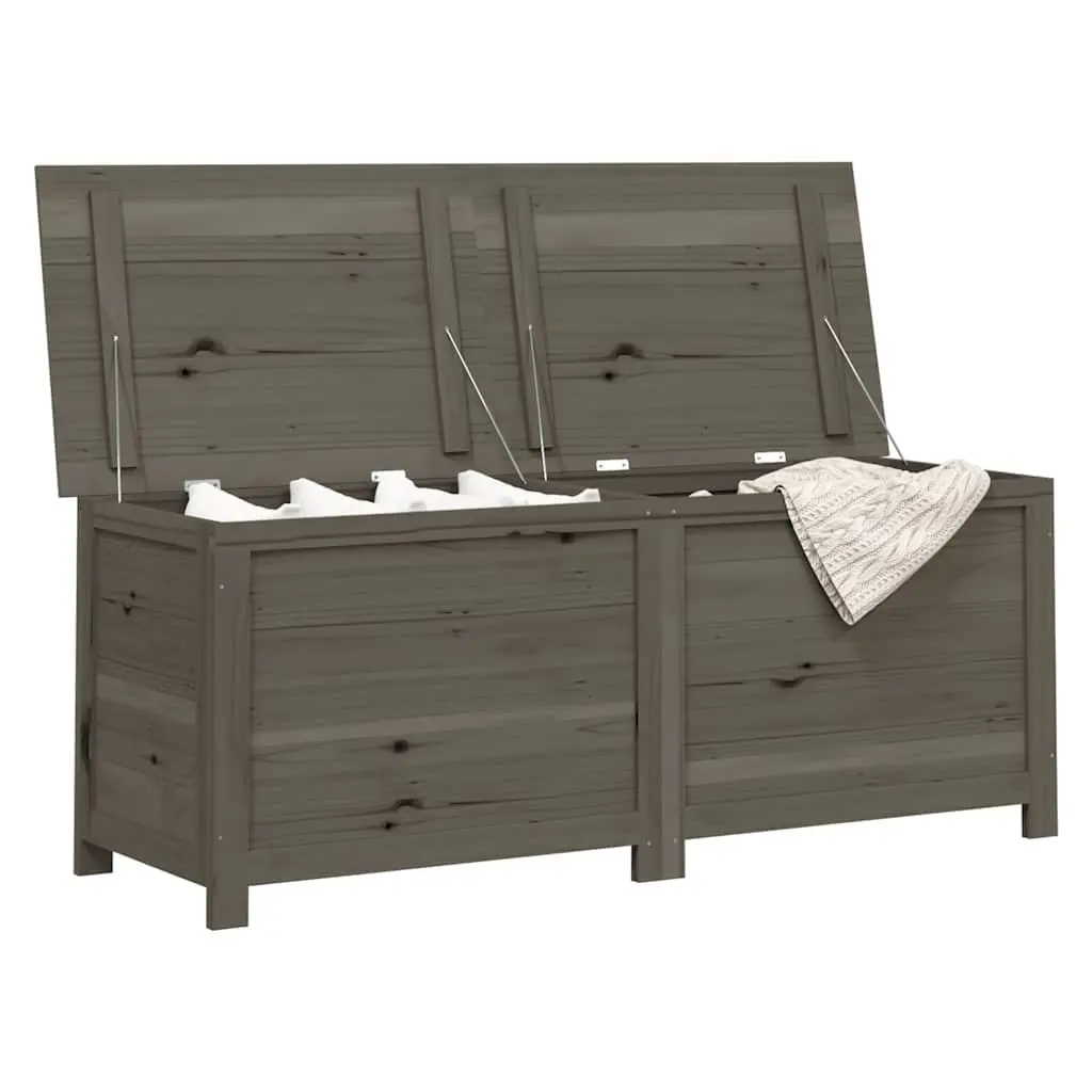 Outdoor Storage Box Anthracite Solid Fir Wood 150 x 50 x 56 cm Garden Cushion Pillow Blanket Organizer