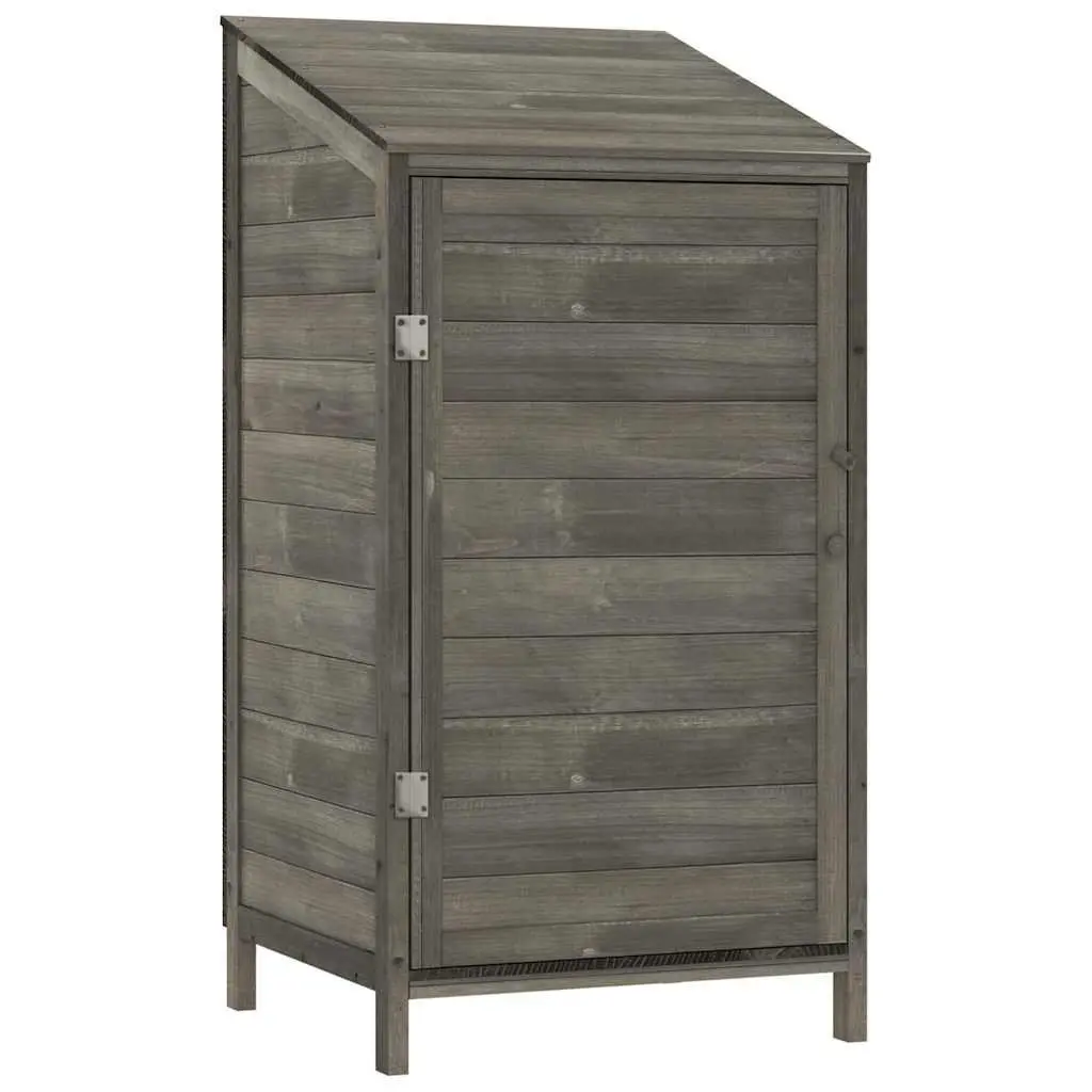 Garden Shed Outdoor Storage Anthracite Solid Fir Wood Tool House 55x52x112cm