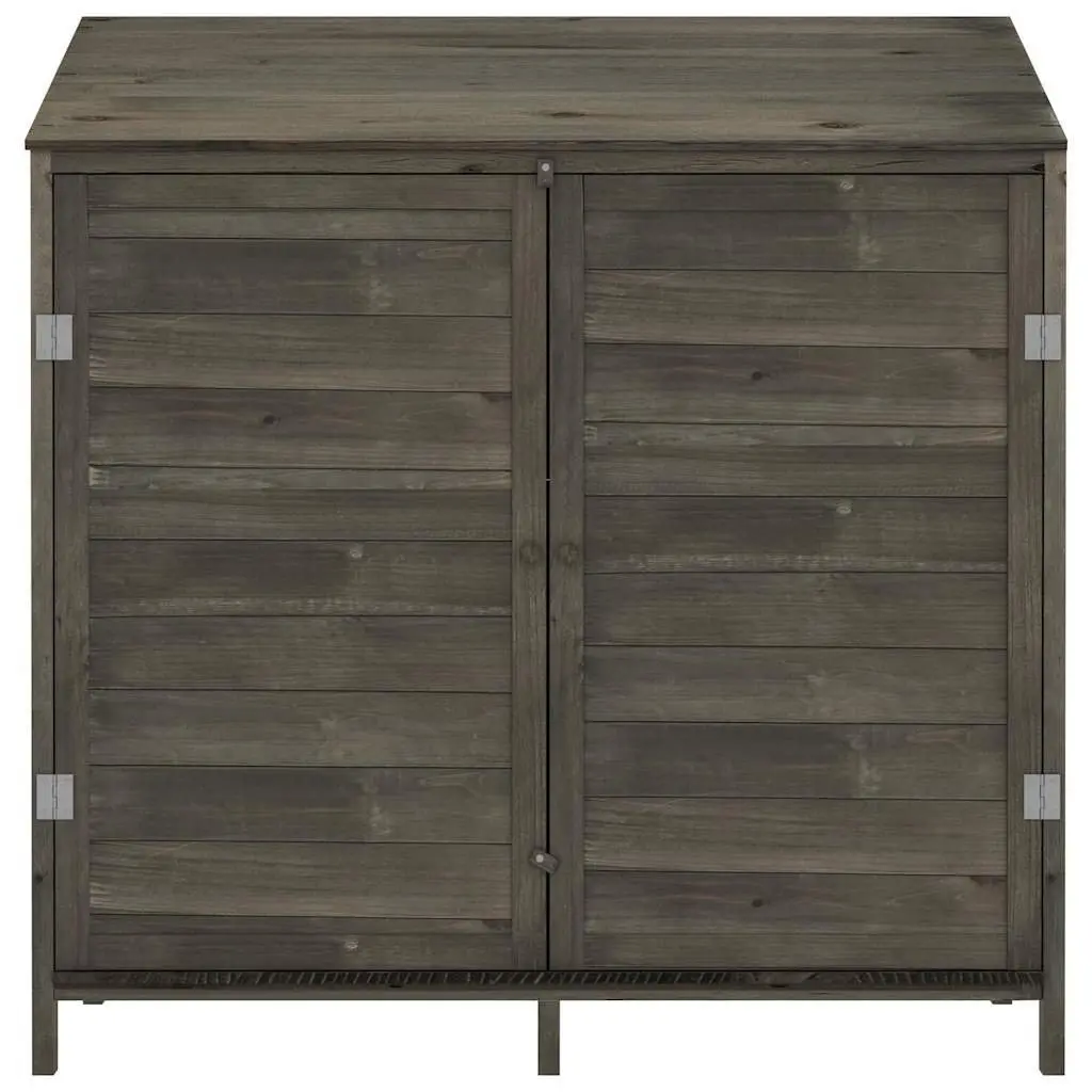 Garden Shed Anthracite Solid Wood Fir Outdoor Storage Sturdy Frame