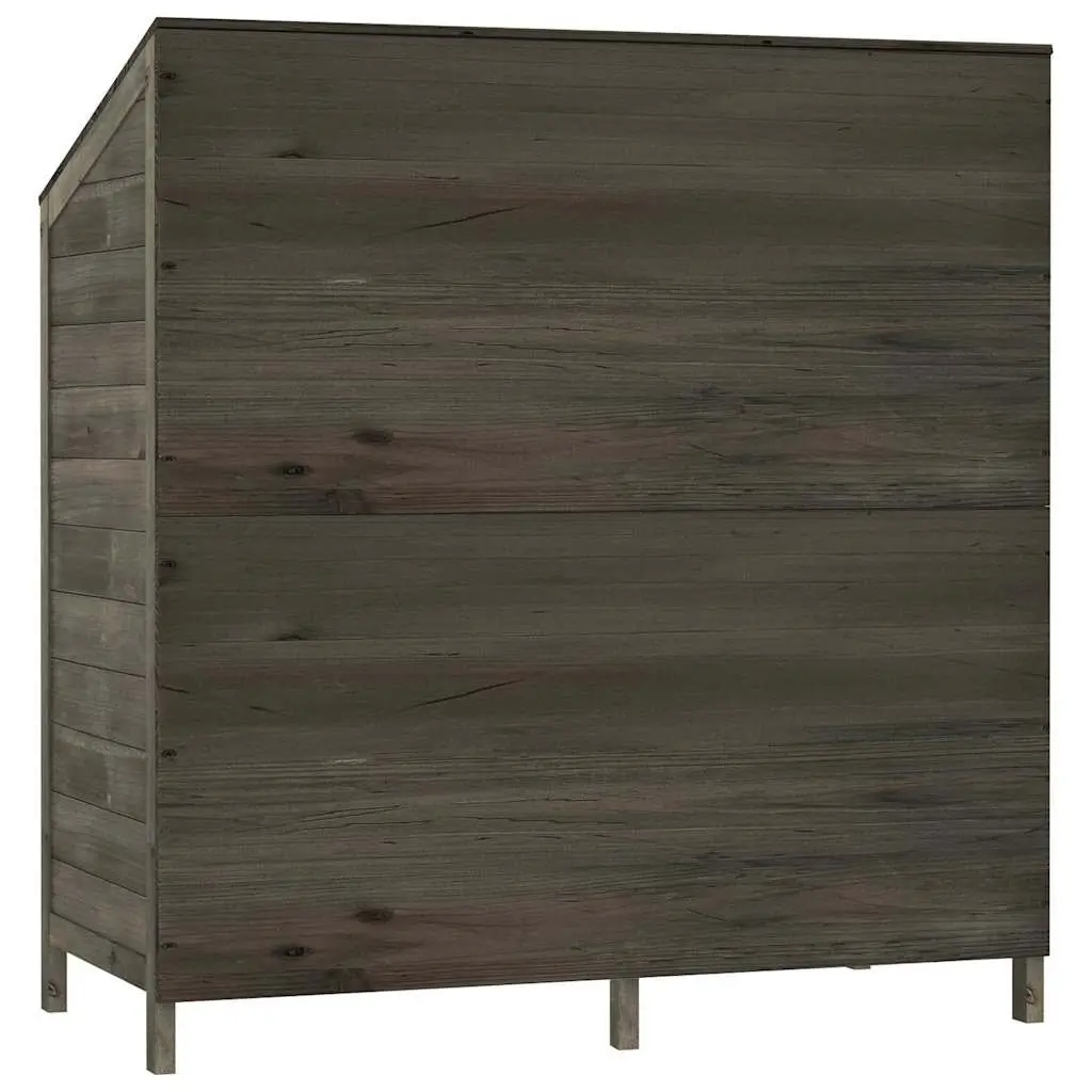 Garden Shed Anthracite Solid Wood Fir Outdoor Storage Sturdy Frame
