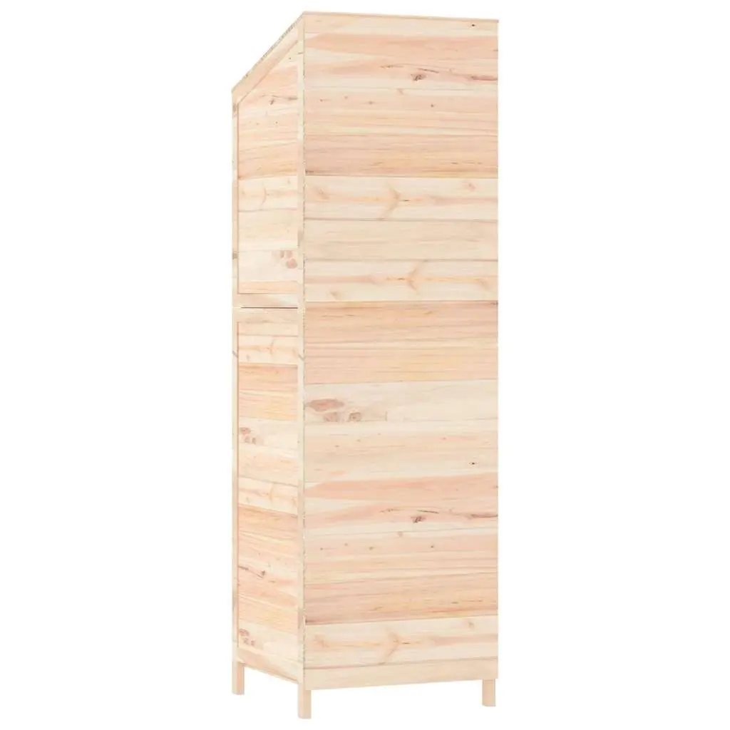 Garden Shed Brown 55x52x174.5cm Solid Wood Fir Outdoor Storage