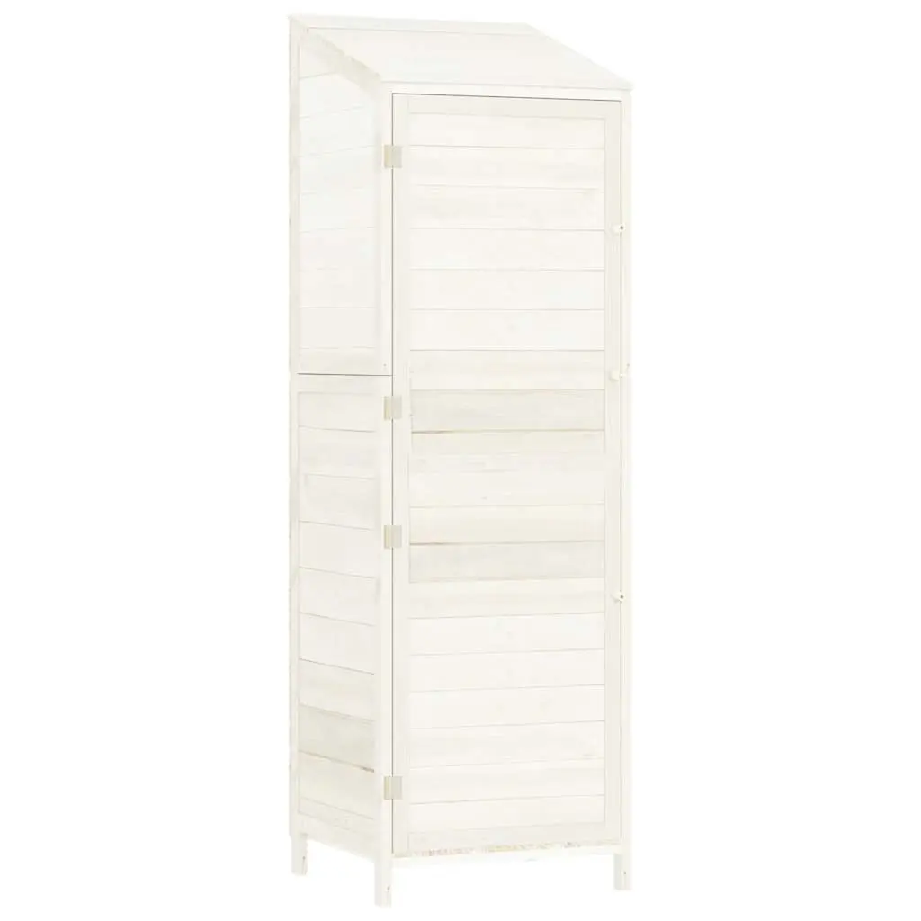 Wooden Garden Shed White Outdoor Storage Tool Equipment House Backyard 55x52x1745cm