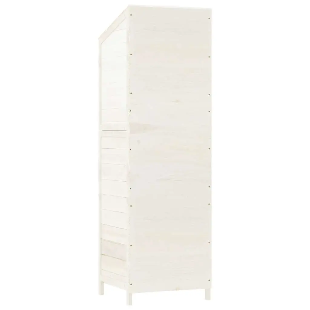 Wooden Garden Shed White Outdoor Storage Tool Equipment House Backyard 55x52x1745cm