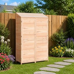 Garden Shed 102x52x174.5 cm Outdoor Storage Wooden Structure Backyard Tool House