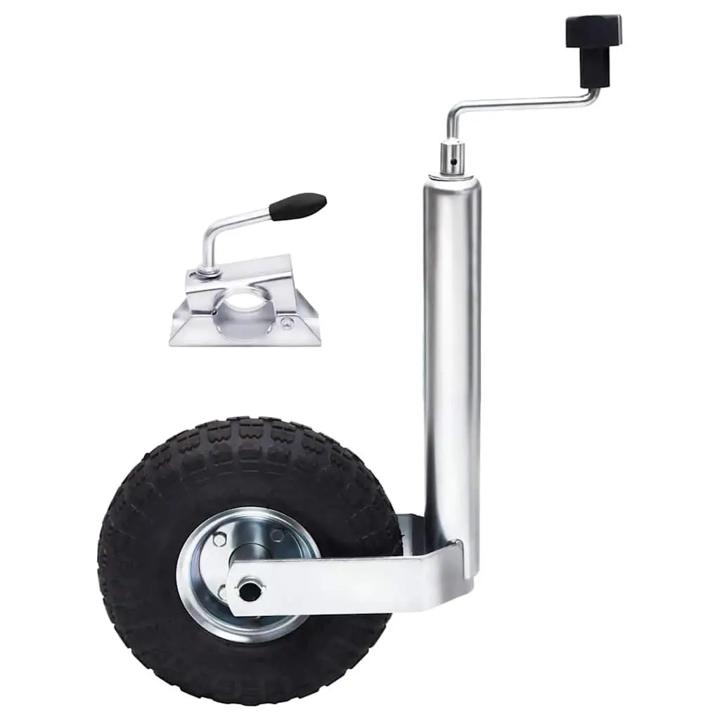 Jockey Wheel Silver 48mm Adjustable Height Stabiliser Support