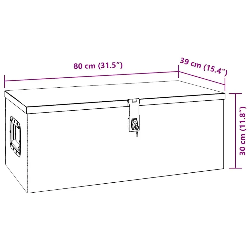 Storage Box Black Aluminium Tool Organiser Lockable Portable Case Compact Design