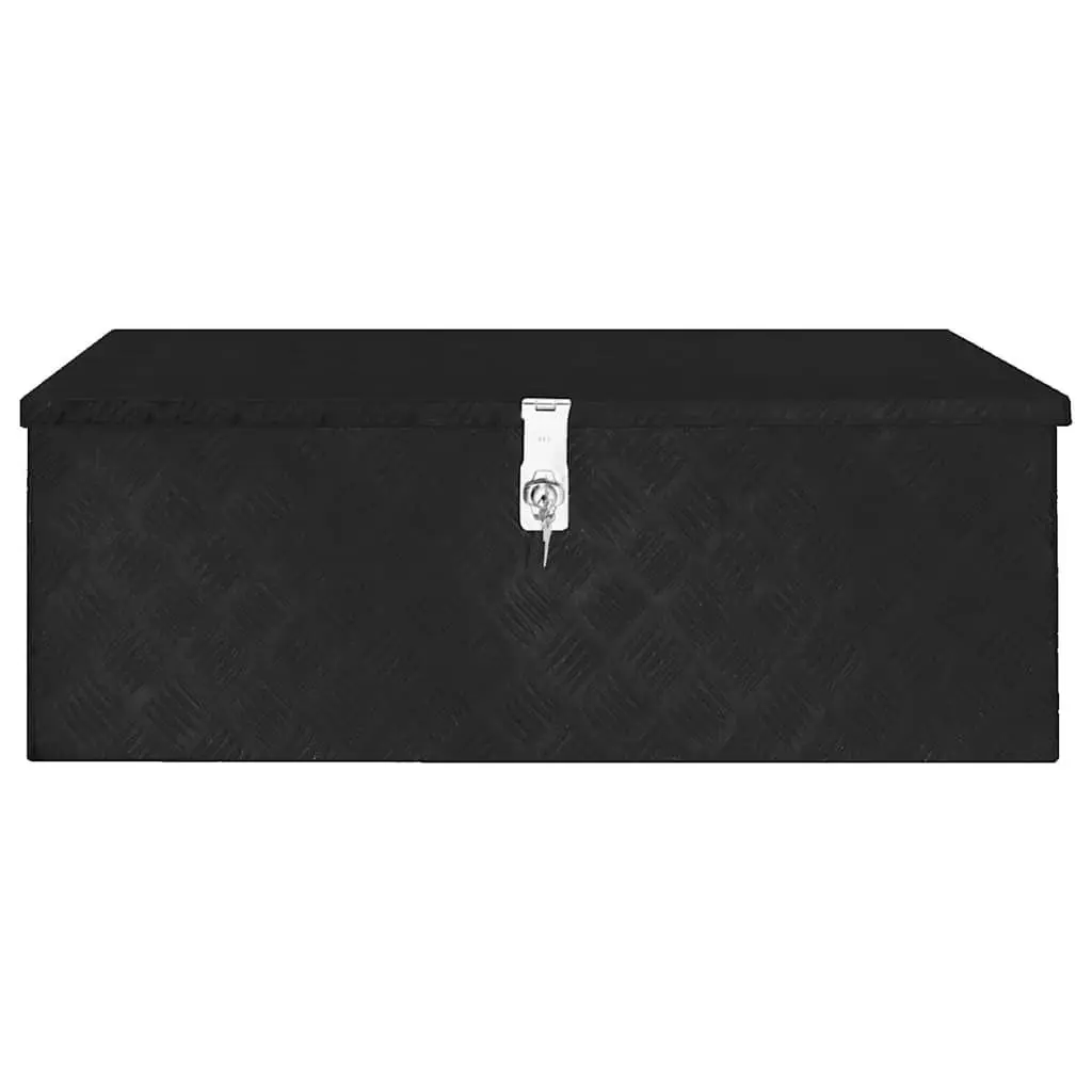 Tool Box Black Aluminium Portable Carry Handle Locking System