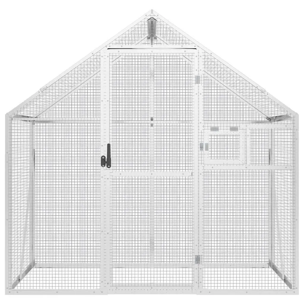 Bird Aviary Silver 179x100x185 cm Aluminium Frame Wire Mesh Cage