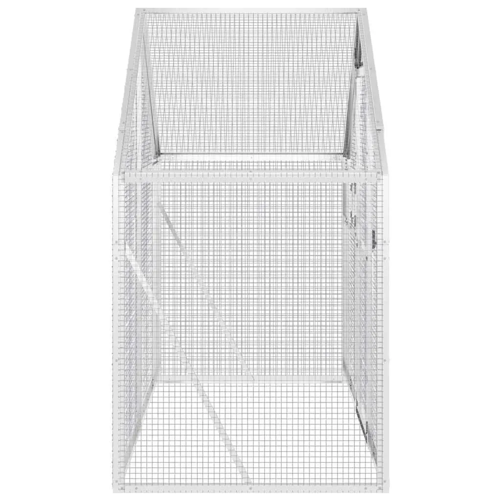 Bird Aviary Silver 179x100x185 cm Aluminium Frame Wire Mesh Cage