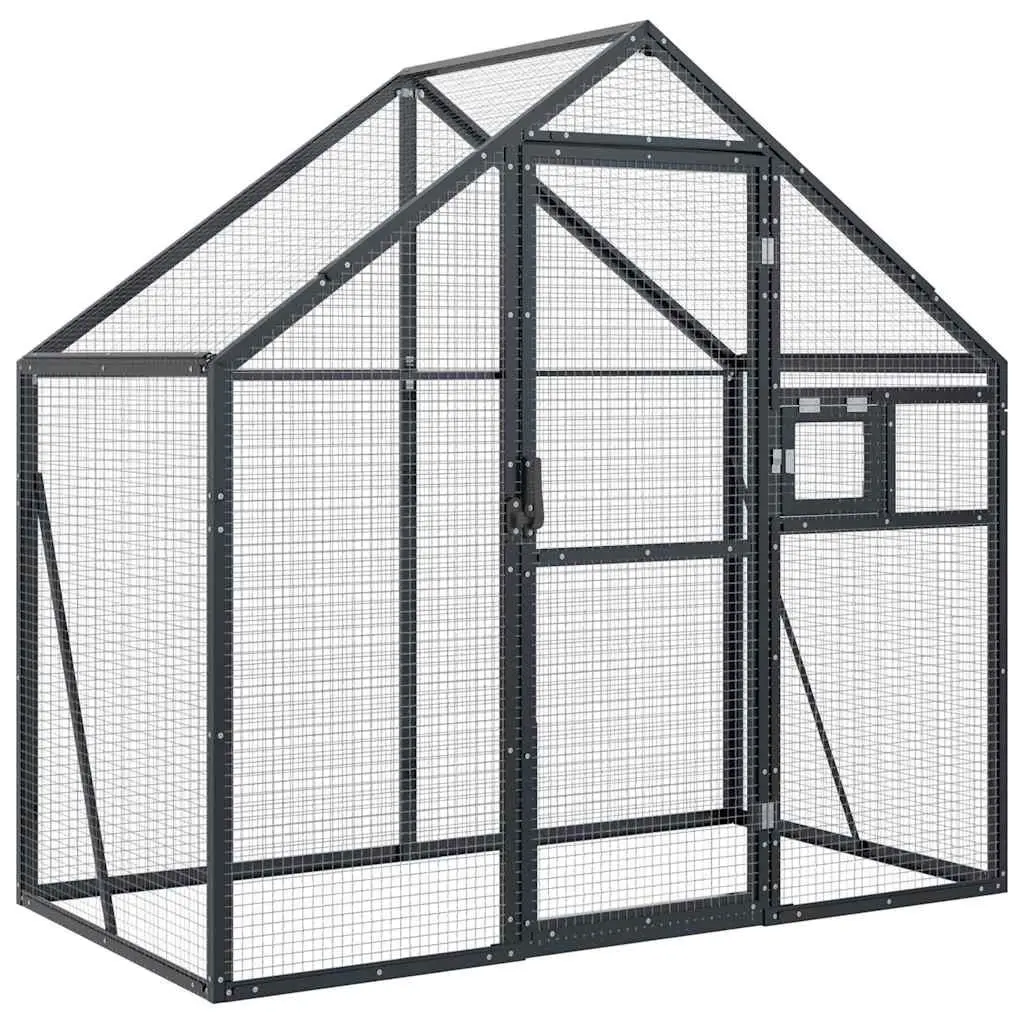 Bird Aviary Anthracite Large Outdoor Flight Cage Aluminium Frame Wire Mesh