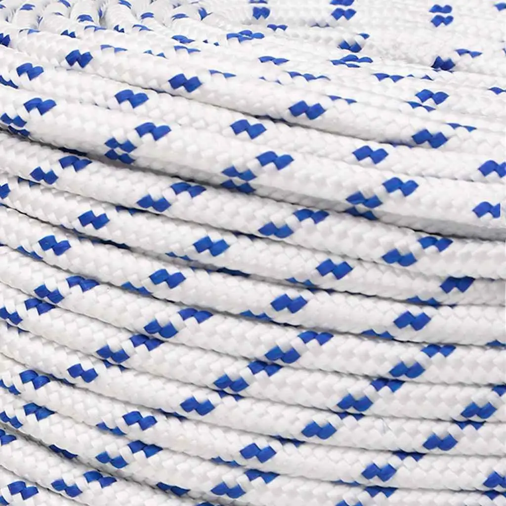 Boat Rope White 8mm 25m Braided Polypropylene Durable Weather Resistant Marine Dock Line