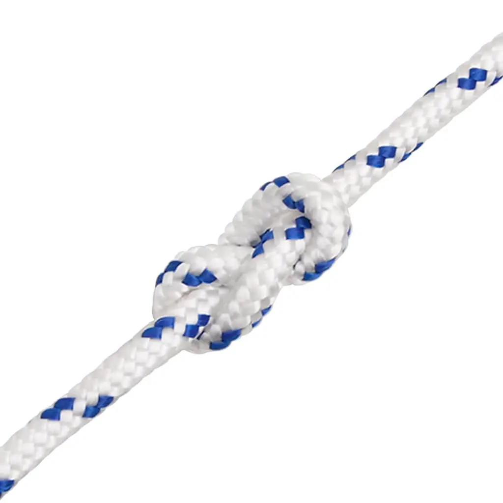 Boat Rope White 8mm 25m Braided Polypropylene Durable Weather Resistant Marine Dock Line