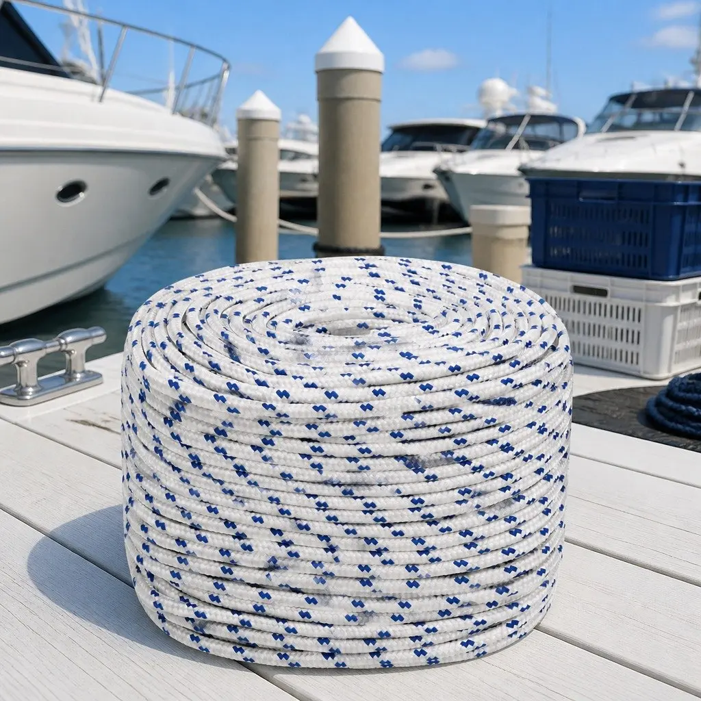 Boat Rope White 10mm 100m Braided Polypropylene Durable Marine Sailing Dock Line