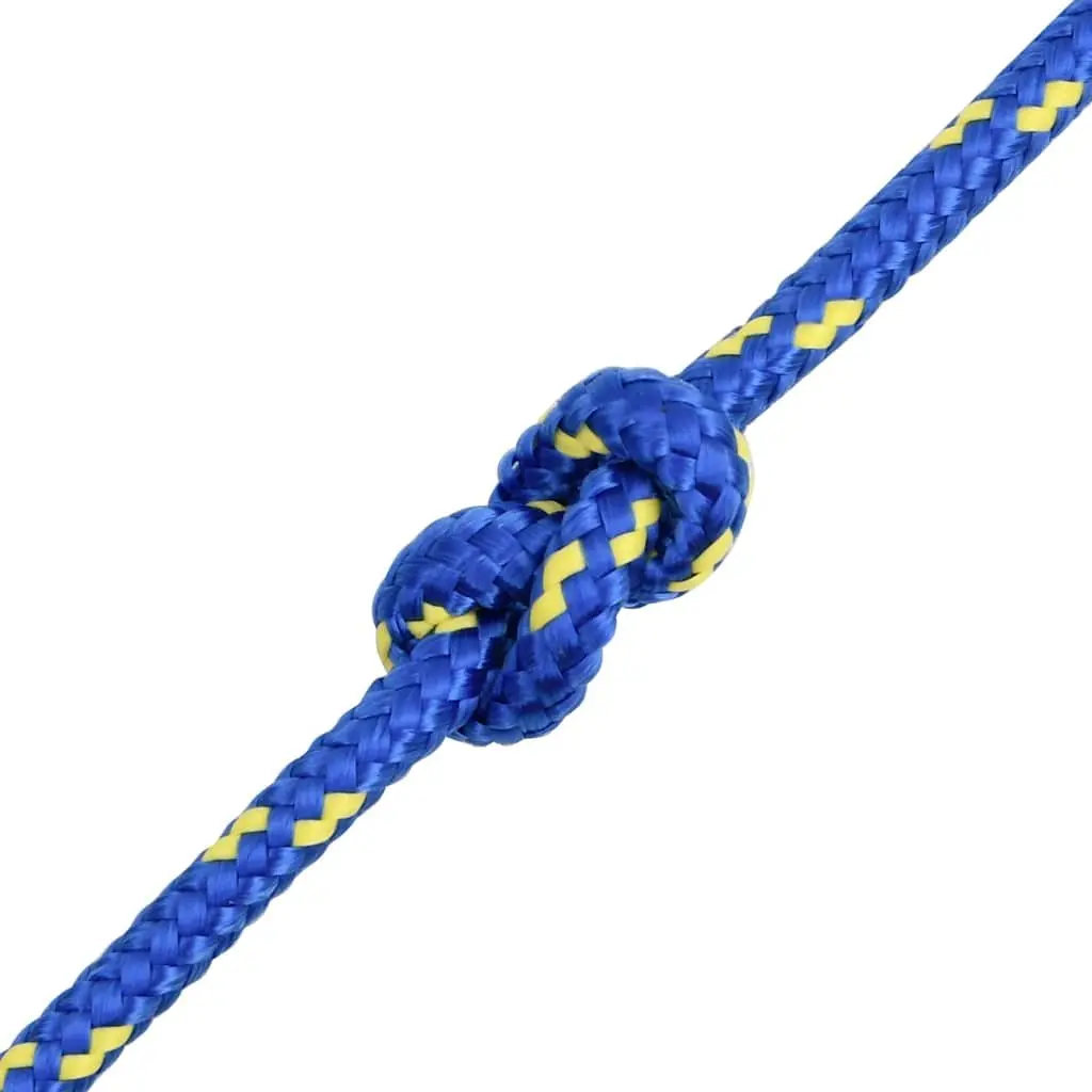 Boat Rope Blue 8mm 25m Braided Polypropylene Marine Dock Line