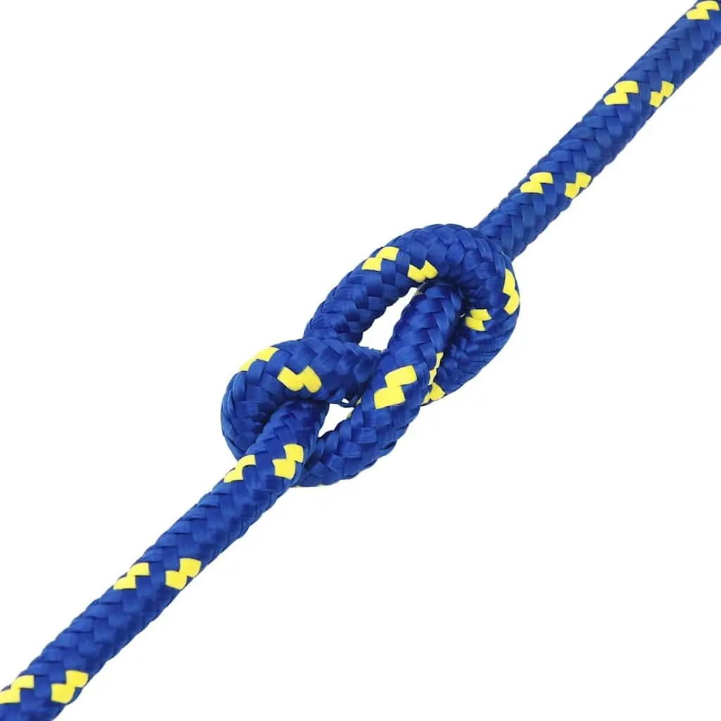 Boat Rope Blue 12mm 25m Braided Polypropylene Durable Weather Resistant Marine Dock Line