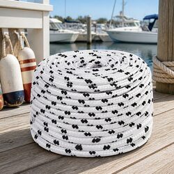 Braided Boat Rope White 8mm x 100m Polyester Marine Rigging Line Cable