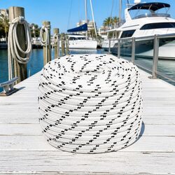 Braided Boat Rope White 12mm x 100m Polyester Marine Rigging Line General
