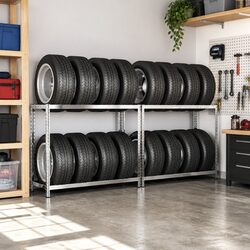 Compact and Efficient 2-Layer Tire Racks