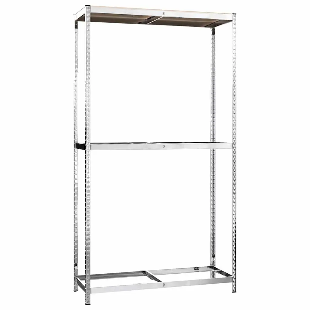 Tire Storage Racks Silver 2 Layer Heavy Duty Adjustable Steel Shelving 2 Piece