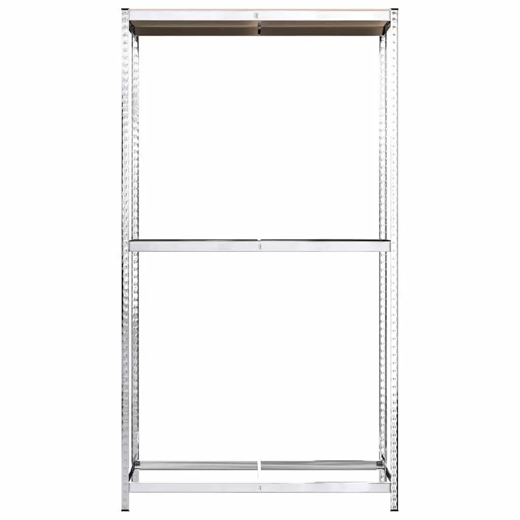 Tire Storage Racks Silver 2 Layer Heavy Duty Adjustable Steel Shelving 2 Piece