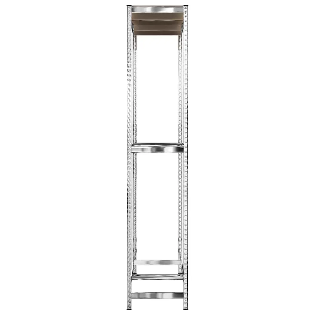 Tire Storage Racks Silver 2 Layer Heavy Duty Adjustable Steel Shelving 2 Piece