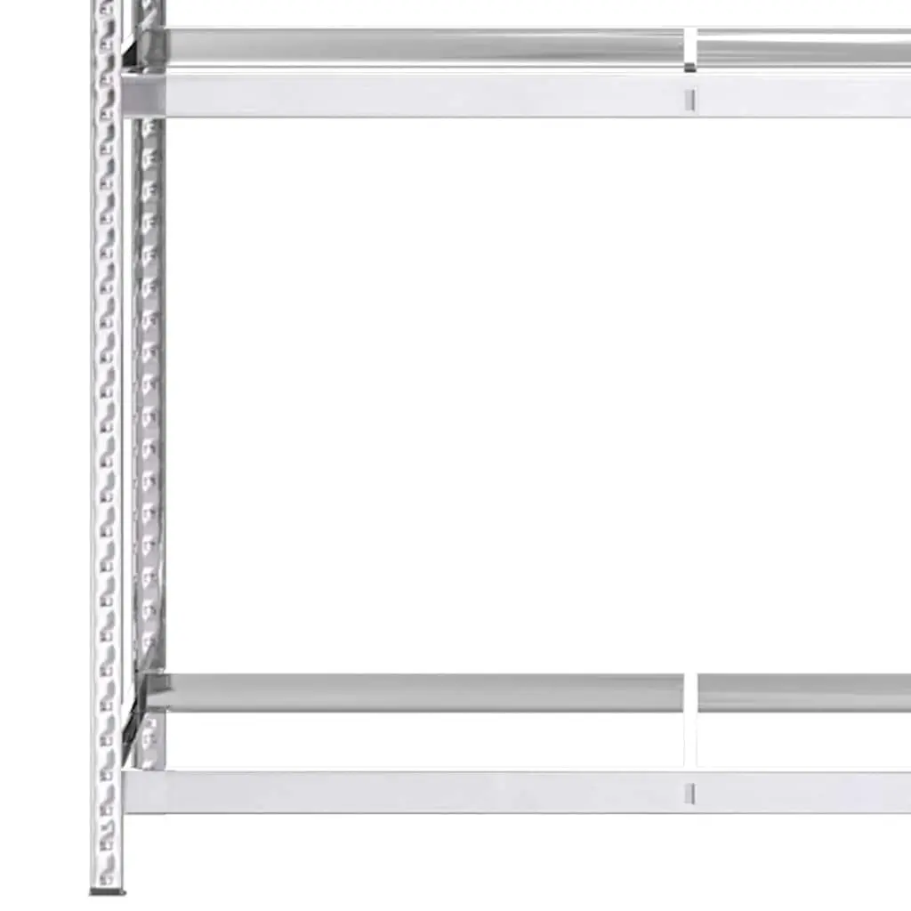 Tire Storage Racks Silver 2 Layer Heavy Duty Adjustable Steel Shelving 2 Piece