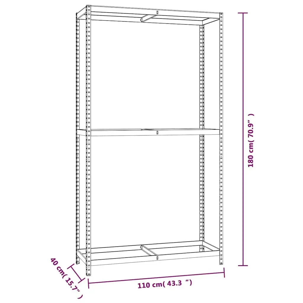Tire Storage Racks Silver 2 Layer Heavy Duty Adjustable Steel Shelving 2 Piece